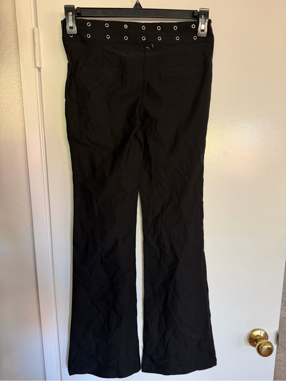 Princess Polly Black Stud-Trim High-Rise Flare Pants - Picture 5 of 12